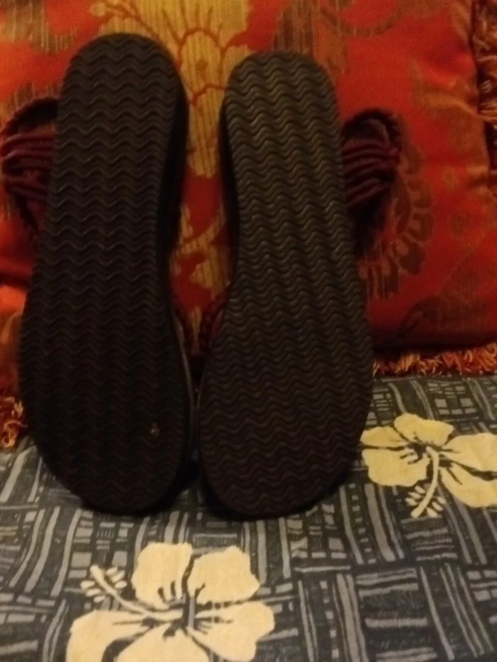 Strappy Braided Slide Sandals - Burgundy